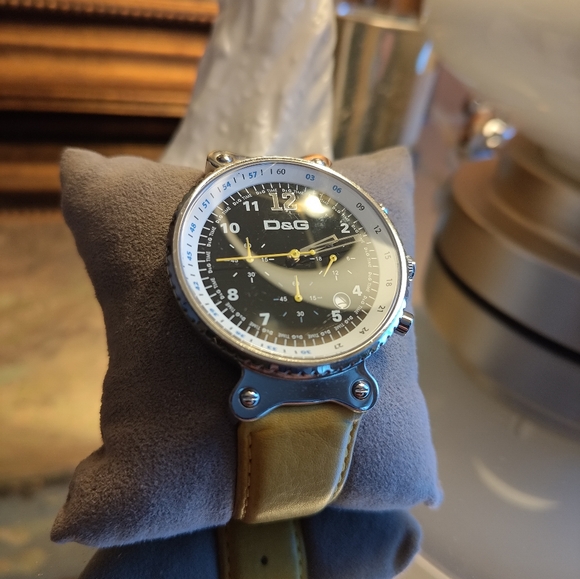 😵 Authentic Large Dolce & Gabbana🤩 43mm D&G Chronograph Watch with New Battery - Picture 9 of 10